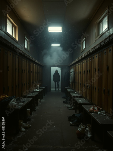 View of gym locker room