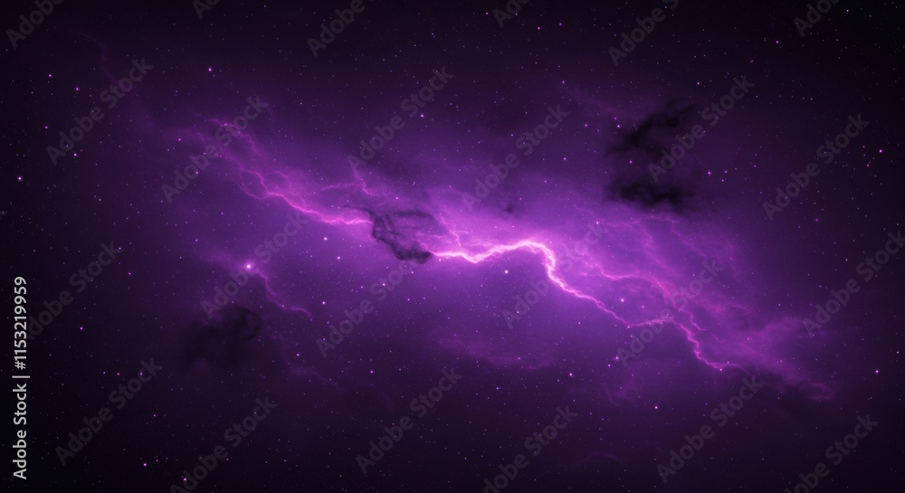 Obraz premium Purple Cosmic Energy Stream