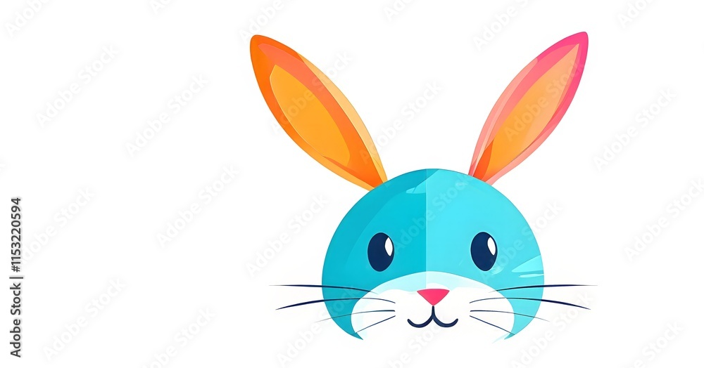 Simple cartoon Easter bunny, abstract illustration Simple cartoon Easter bunny, abstract illustration