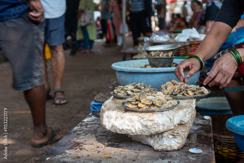 Fish Market In India In Summer In The Town Of Goa