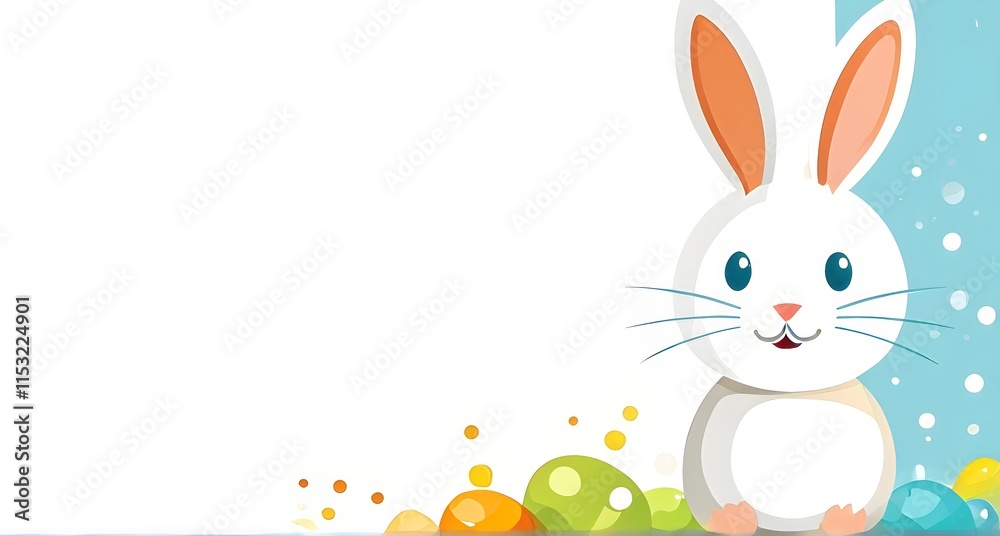 Simple cartoon Easter bunny, abstract illustration Simple cartoon Easter bunny, abstract illustration