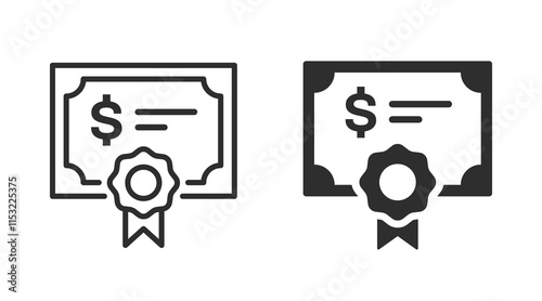 Bonds icons on white background. Vector illustration.