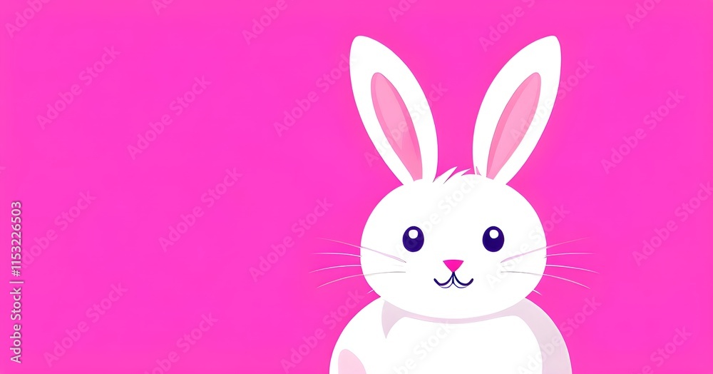 Simple cartoon Easter bunny, abstract illustration Simple cartoon Easter bunny, abstract illustration