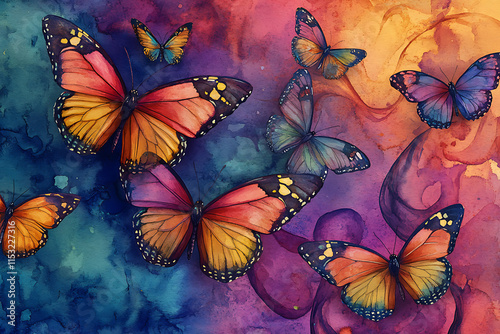 Mesmerizing Butterfly Watercolor Design