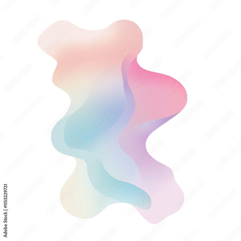 Soft pastel colors blend seamlessly in abstract design, creating calming effect Soft pastel colors blend seamlessly in abstract design, creating calming effect