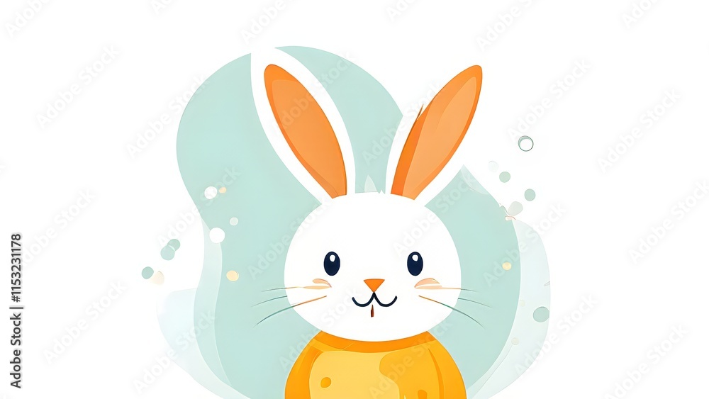 Simple cartoon Easter bunny, abstract illustration Simple cartoon Easter bunny, abstract illustration