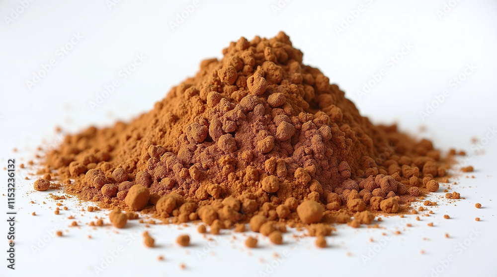 Pile of Cinnamon Spice Power Isolated on Clean White Background Pile of Cinnamon Spice Power Isolated on Clean White Background