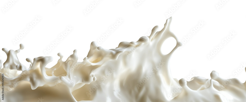 Milk Splash Wave Isolated on White and Transparent Background Milk Splash Wave Isolated on White and Transparent Background