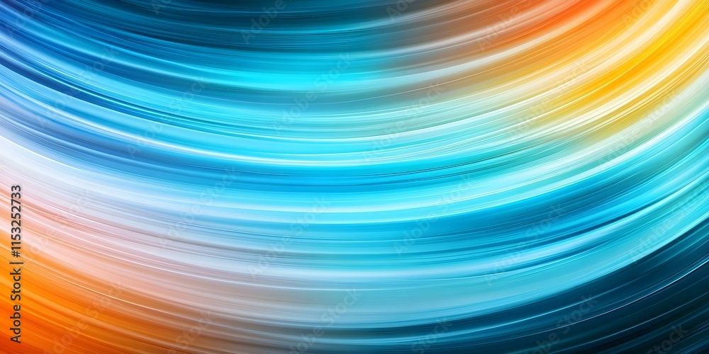 Fototapeta premium A vibrant abstract swirl of blue, orange, and white colors, creating a sense of movement and fluidity. Concept Vibrant Abstract Art, Swirl of Colors, Movement and Fluidity, Blue Orange White Balance