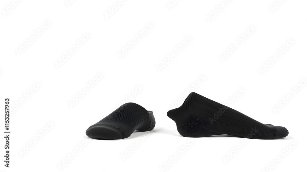 New socks on a white background. Dark socks. Generative AI New socks on a white background. Dark socks. Generative AI