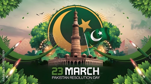 A Banner Pakistan Resolution Day 23rd March photo