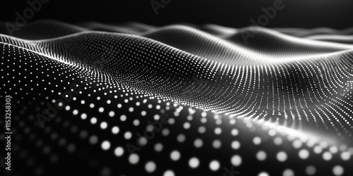 Abstract background image of particle light spot waves with a futuristic technological feel