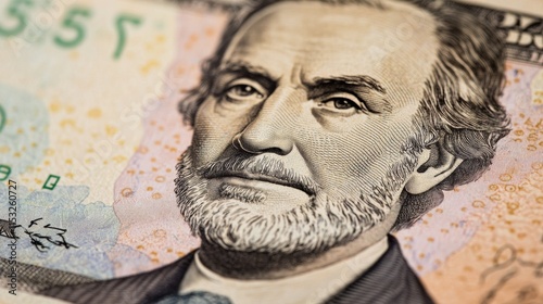 Wallpaper Mural Close-up of President James Buchanan on a $20 Bill Torontodigital.ca