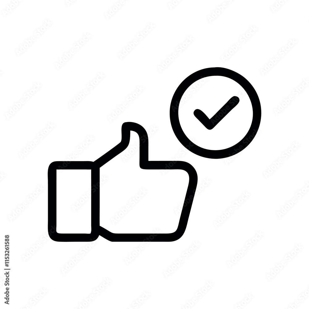 Thumb up icon. Thumbs Up Icon with Confirmation Check Mark. Thumb up with star. Thumb up icon collection. Like sign and symbol. Vector illustration. Thumb up icon. Thumbs Up Icon with Confirmation Check Mark. Thumb up with star. Thumb up icon collection. Like sign and symbol. Vector illustration.