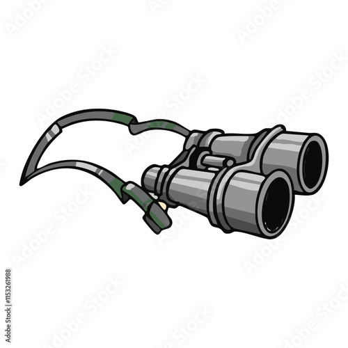 teleskop binocularvector illustration camping theme