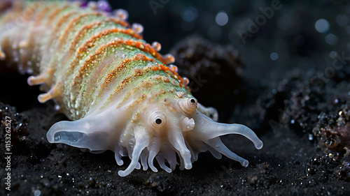 A Bobbit Worm . A holographic bobbit worm. photo