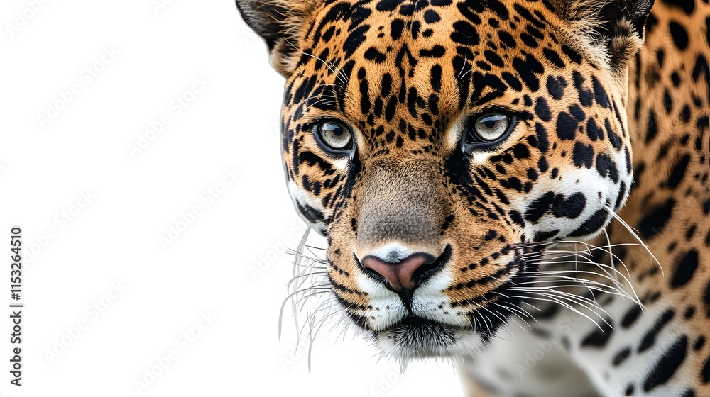 Obraz premium Majestic Jaguar Close Up Portrait Showing Detail