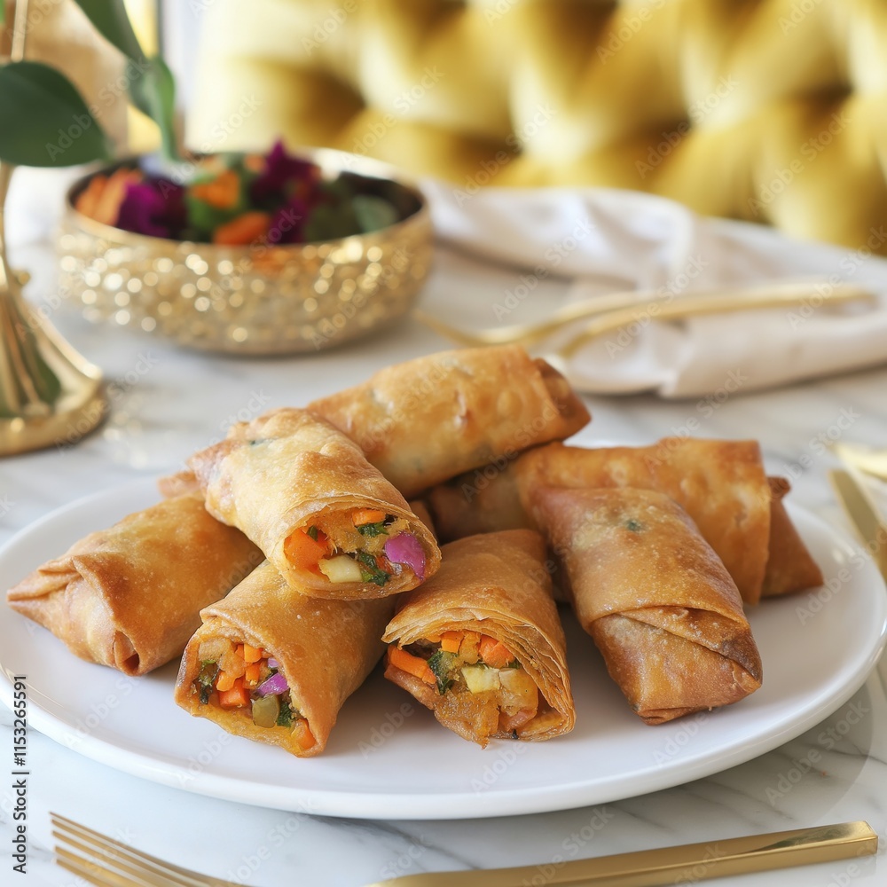 Delicious Crispy Vegetable Spring Rolls: A Golden Appetizer Delicious Crispy Vegetable Spring Rolls: A Golden Appetizer