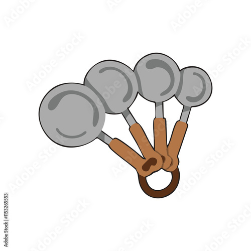 spoon vector illustration kitchen set theme