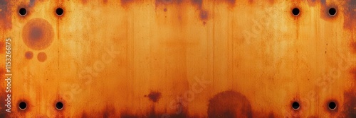 Rusty Metal Background Texture with Grunge Aesthetic Featuring Brown and Orange Hue, Ideal for Industrial Designs, Vintage Themes, or Textured Backdrops in Digital Projects photo