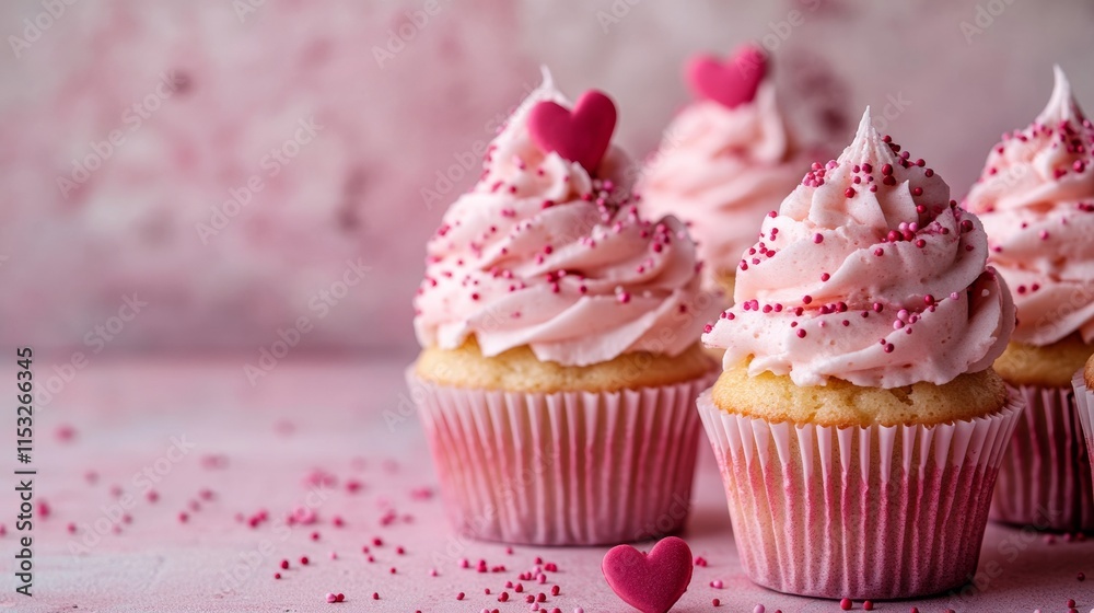 Cupcakes with Valentine frosting Cupcakes with Valentine frosting
