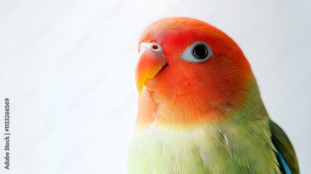 Obraz premium Rosy Faced Lovebird Portrait Close Up View