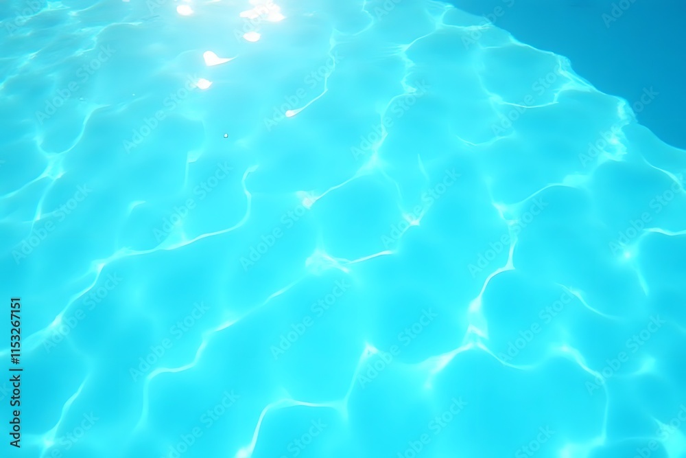Obraz premium Crystal Clear: The Beauty of Swimming Pool Reflections 