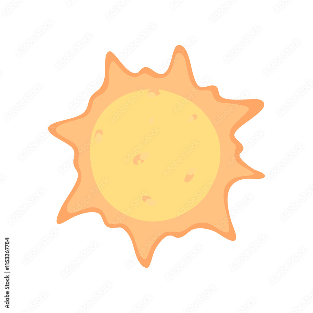 sun vector illustration space theme sun vector illustration space theme