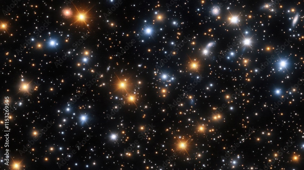 Obraz premium Exploring Distant Star Clusters: A Journey Through Space