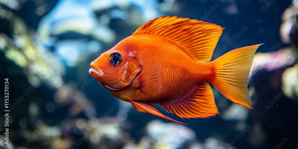 Dario red fish, a vibrant male tropical freshwater species, gracefully swims in an aquarium setting. This Dario red fish showcases its stunning colors and characteristics in a captivating macro close Dario red fish, a vibrant male tropical freshwater species, gracefully swims in an aquarium setting. This Dario red fish showcases its stunning colors and characteristics in a captivating macro close