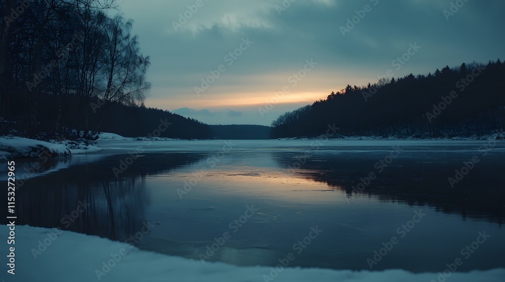 Multiple angles of Pe Aurora Borealis reflected in Pe calm waters of a frozen lake, in 4K resolution Multiple angles of Pe Aurora Borealis reflected in Pe calm waters of a frozen lake, in 4K resolution