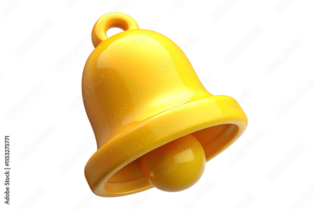 3D Bell Icon with Transparent Background 3D Bell Icon with Transparent Background