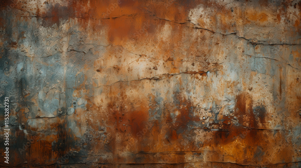 Rustic Metal Surface With Weathered Texture and Rich Earthy Tones Generative AI Rustic Metal Surface With Weathered Texture and Rich Earthy Tones Generative AI