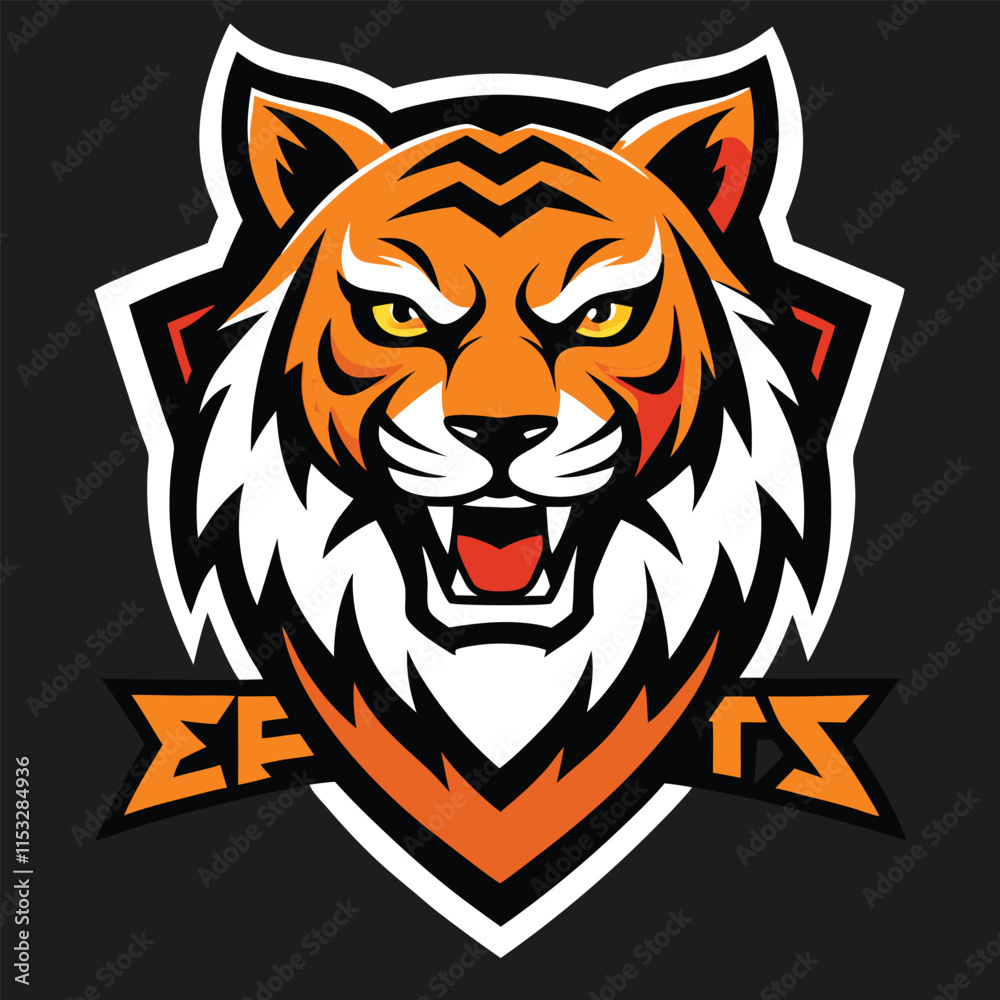 Fototapeta premium tiger head mascot