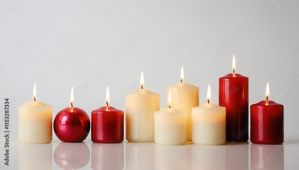 Festive Advent Candles in a Decorative Wreath Festive Advent Candles in a Decorative Wreath