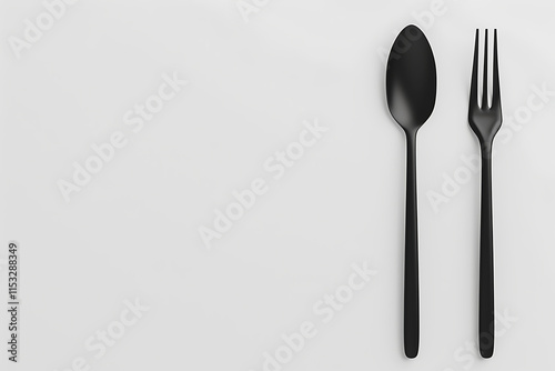 modern cutlery design, cuillre blanche aux lignes pures et manche lgant, idale pour une dcoration minimaliste