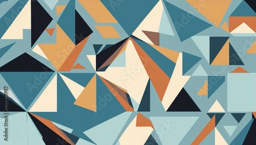 Abstract Geometric Seamless Triangle Pattern Vector Design for Wallpaper Texture Art Decoration Mosaic Illustration Color Backdrop Shape Colorful Style Retro Tile Square Element Concept Fashion Pink D
