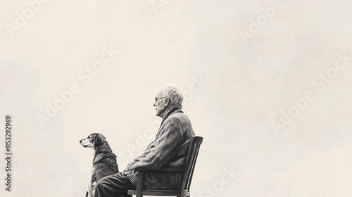 An old man and his forever loyal friend.