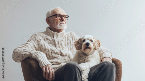 An old man and his forever loyal friend.