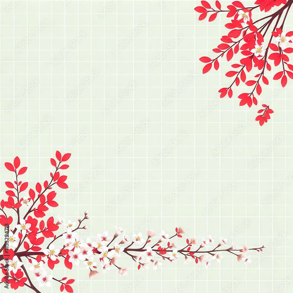 Spring blossoms displaying vibrant red and pink flowers nature scene floral design tranquil environment aesthetic view Spring blossoms displaying vibrant red and pink flowers nature scene floral design tranquil environment aesthetic view