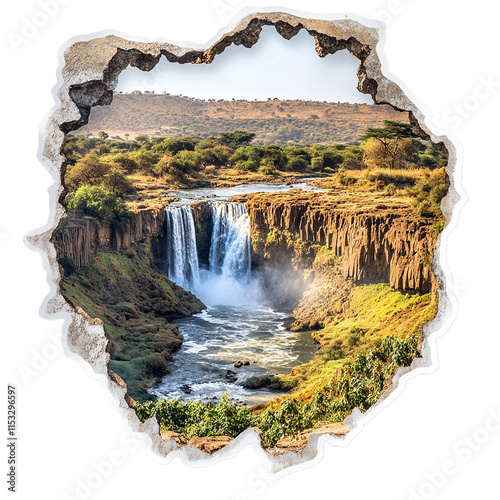  Blue Nile Falls Ethiopia sticker  photo