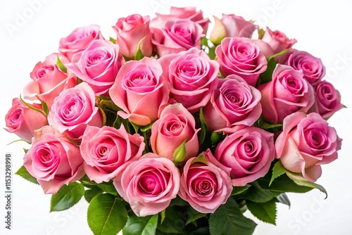 Pink Rose Bouquet Cutout - Elegant Floral Arrangement for Design Projects