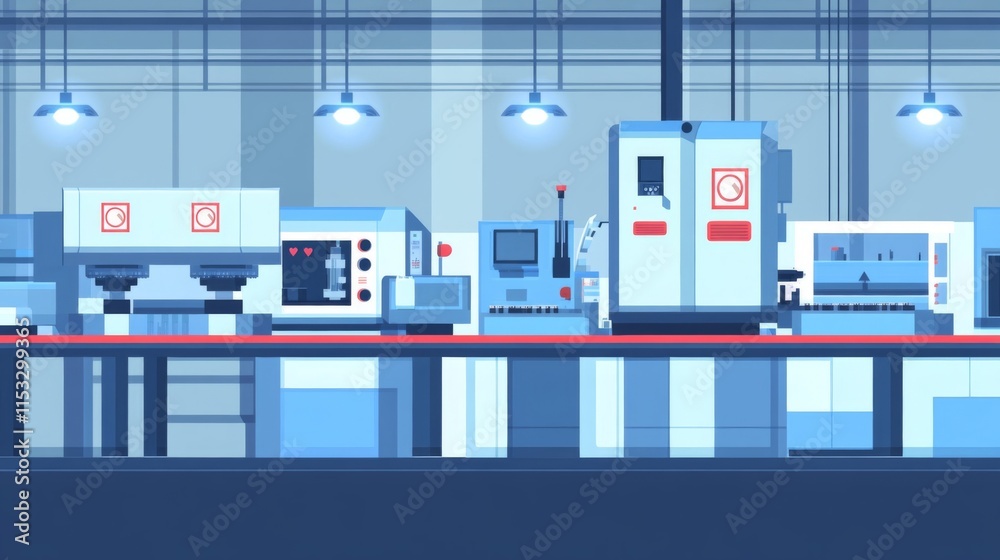 Obraz premium Modern Automated Factory Production Line Machinery