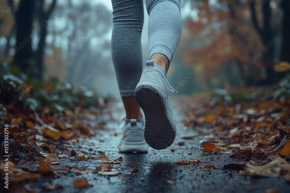 close-up of feet in sneakers, sport, with space for text close-up of feet in sneakers, sport, with space for text