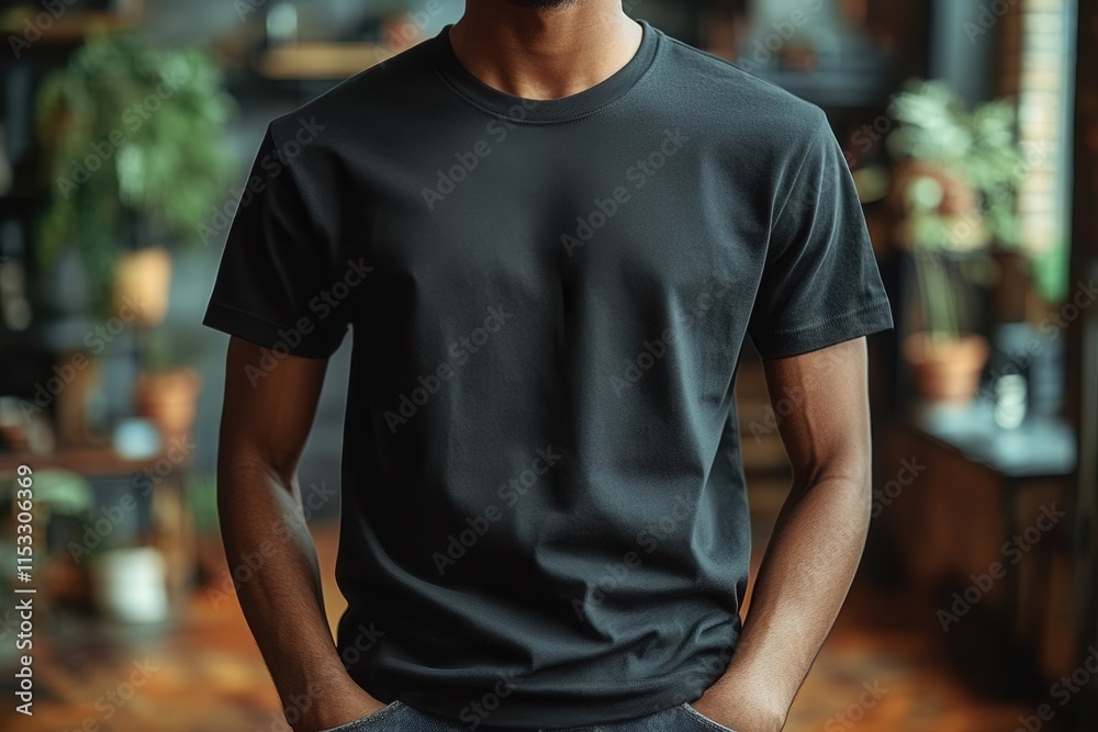 stylish mockup of a black tshirt displayed front and back emphasizing the simplicity of design perfect for showcasing apparel ideas and fashion creativity stylish mockup of a black tshirt displayed front and back emphasizing the simplicity of design perfect for showcasing apparel ideas and fashion creativity