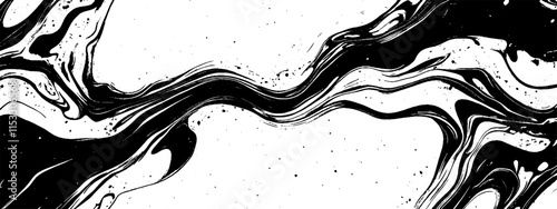 Vintage woodcut illustration depicting a marble-like texture with black and white swirls