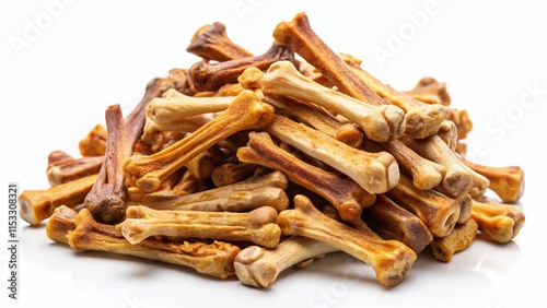 Wallpaper Mural Real Dog Bones Isolated on White Background - Pet Food Photography Torontodigital.ca