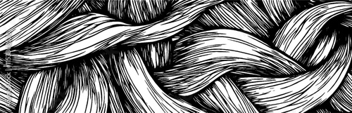 Vintage woodcut illustration showcasing a detailed woven fabric pattern