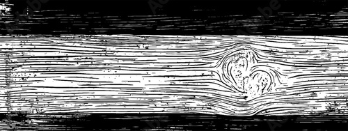 Vintage woodcut illustration showcasing a distressed wood plan with intricate details