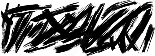 Chaotic and expressive vintage woodcut texture in black and white illustration style